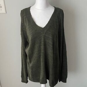 Torrid Olive Green Cold Shoulder Sweater